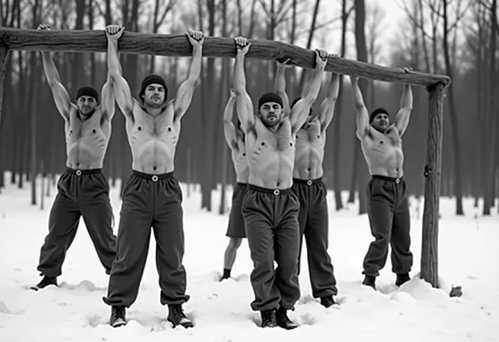 Soviet officers in formation