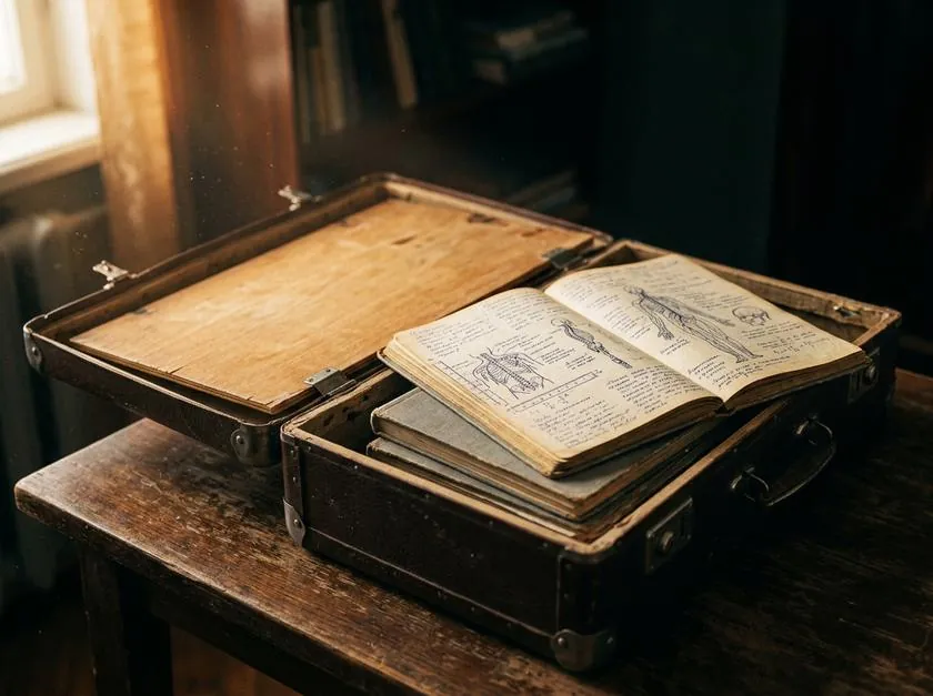 The suitcase with the false bottom where the protocol was hidden